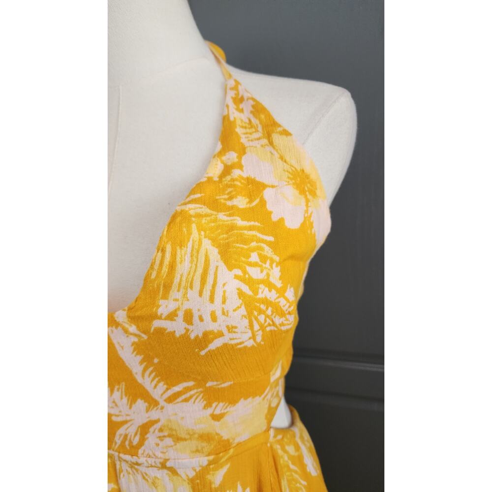 Sleeveless Floral Yellow Summer Maxi Dress - Picture 12 of 12